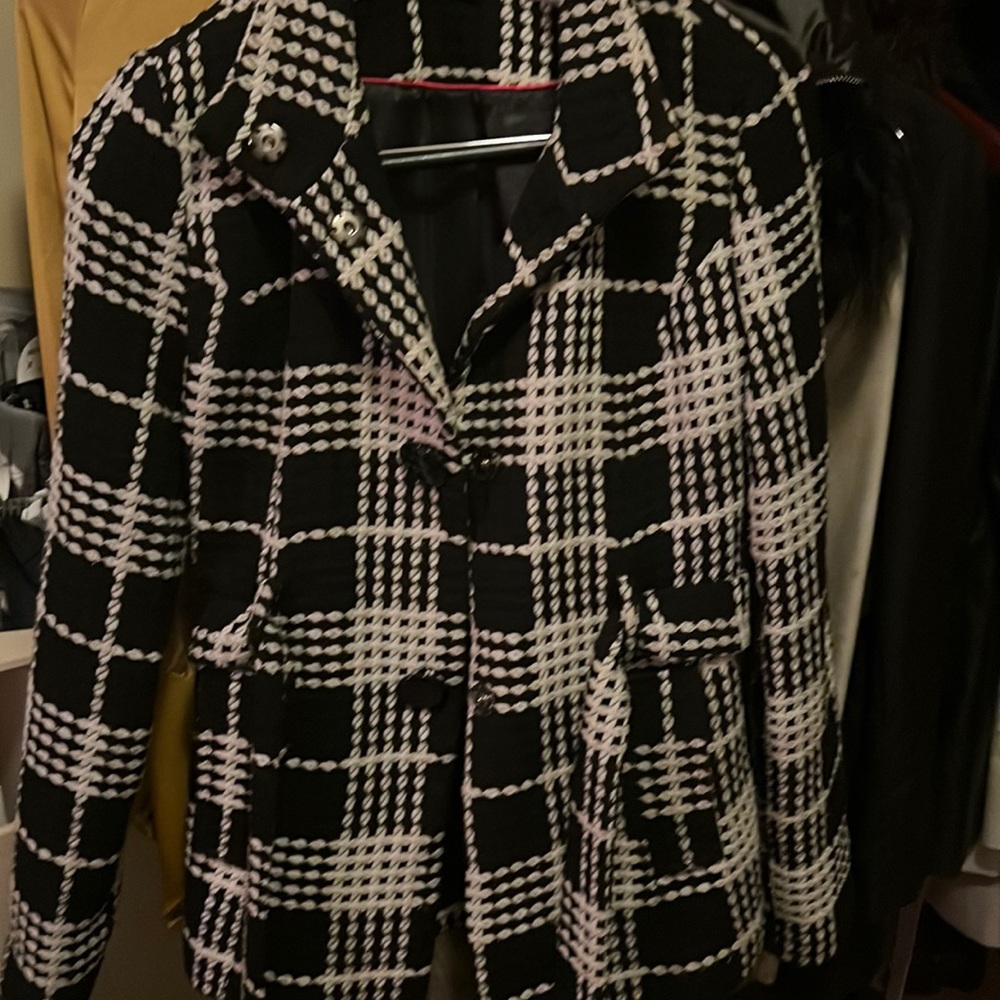 Great wrap belt blazer black & white - Picture 2 of 7